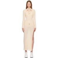 카사블랑카 Casablanca 오프화이트 Off-White Cutout Maxi Dress 231195F055000