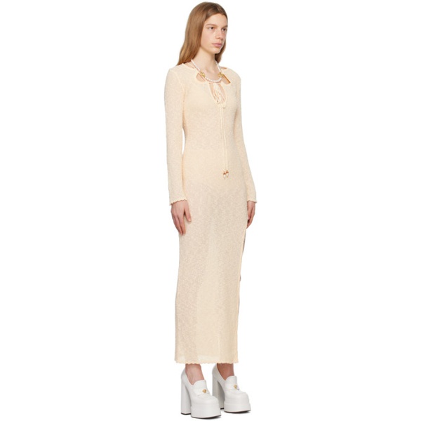  카사블랑카 Casablanca 오프화이트 Off-White Cutout Maxi Dress 231195F055000
