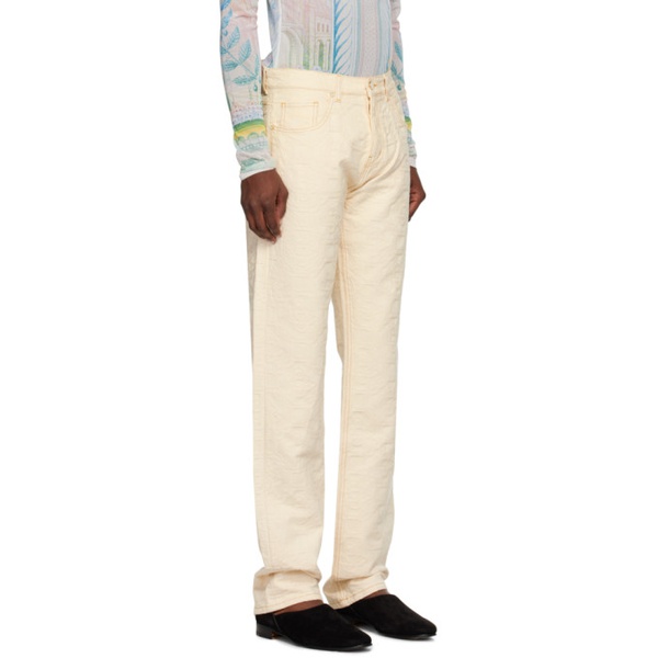  카사블랑카 Casablanca 오프화이트 Off-White Monogram Jeans 232195M186000