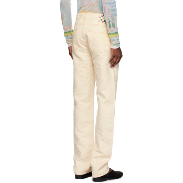  카사블랑카 Casablanca 오프화이트 Off-White Monogram Jeans 232195M186000