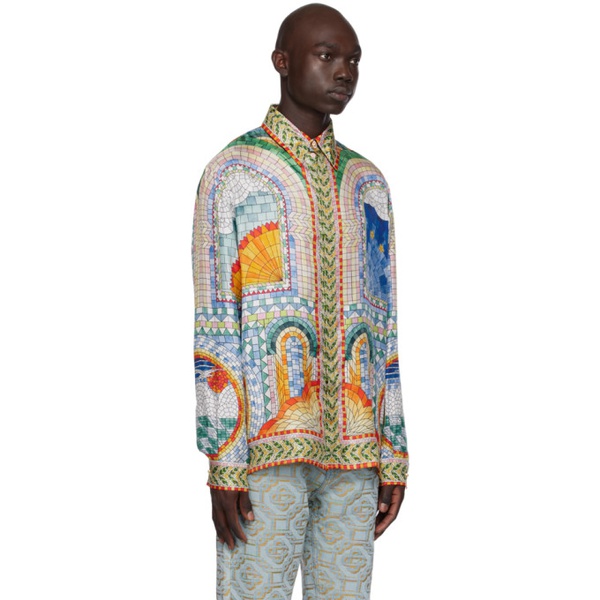  카사블랑카 Casablanca Multicolor Mosaic De Damas Shirt 232195M192008