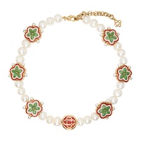 카사블랑카 Casablanca Multicolor Gradient Flower Short Necklace 232195F023001