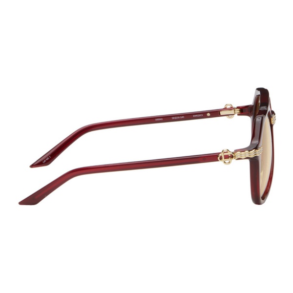  카사블랑카 Casablanca Burgundy Rajio Sunglasses 221195M134004