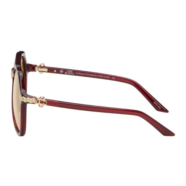  카사블랑카 Casablanca Burgundy Rajio Sunglasses 221195M134004
