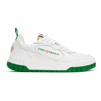 카사블랑카 Casablanca White & Green The Court Sneakers 242195F128003