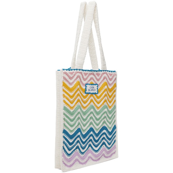  카사블랑카 Casablanca Multicolor Wave Tote 242195F049000