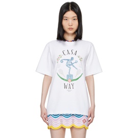 카사블랑카 Casablanca White Statue En Marbre T-Shirt 242195F110002