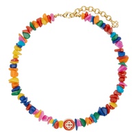 카사블랑카 Casablanca Multicolor Pebble Stone Necklace 242195F023000