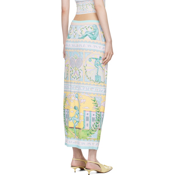  카사블랑카 Casablanca Multicolor Vase Midi Skirt 242195F092001