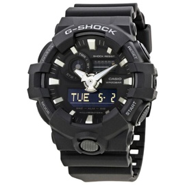 Casio MEN'S G-Shock Resin Black Dial Watch GA-700-1BCR