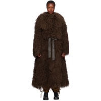 Cawley Brown Ivy Fur Coat 232948F062000