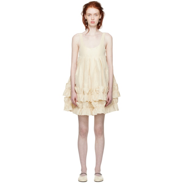  Cawley SSENSE Exclusive 오프화이트 Off-White Frill Minidress 242948F055002