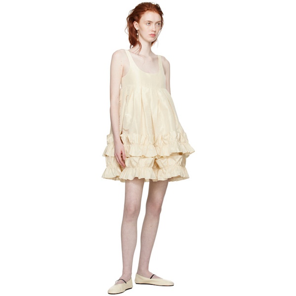  Cawley SSENSE Exclusive 오프화이트 Off-White Frill Minidress 242948F055002