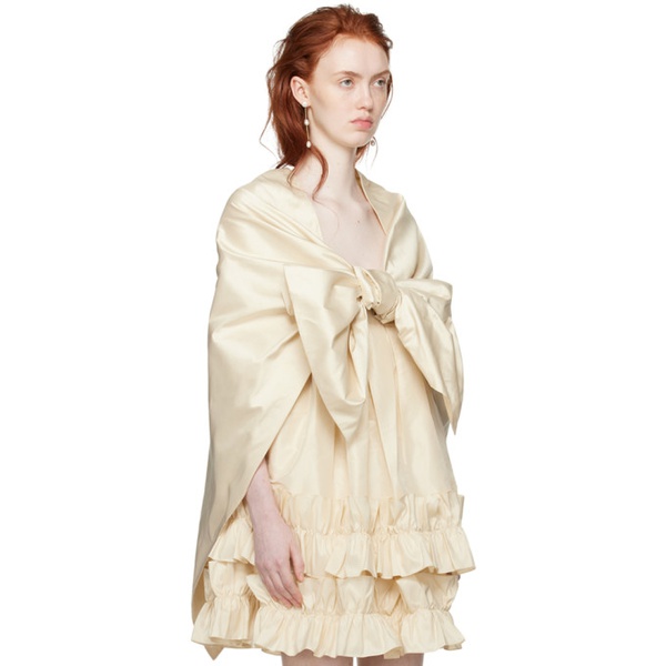  Cawley SSENSE Exclusive 오프화이트 Off-White Bow Shawl 242948F095002