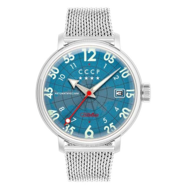  Cccp MEN'S Hereos Comrade Stainless Steel Blue Dial Watch CP-7097-33