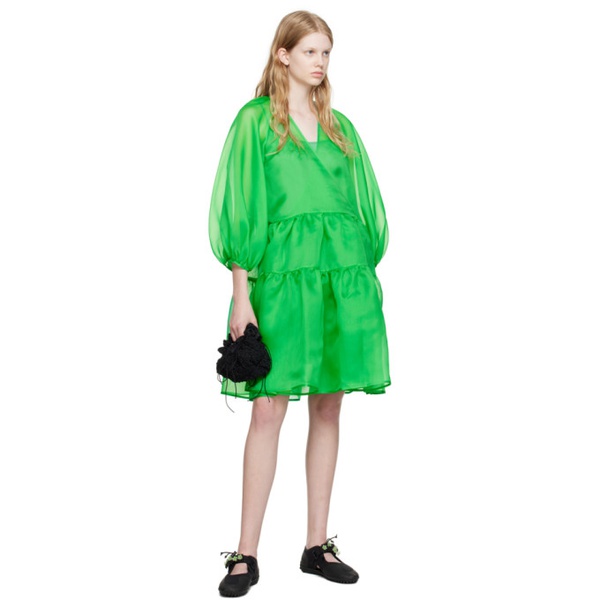  세실리에 반센 Cecilie Bahnsen Green Mirabelle Midi Dress 231002F054010