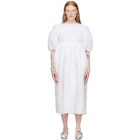 세실리에 반센 Cecilie Bahnsen White Jeanne Midi Dress 241002F054017