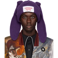 찰스 제프리 리버보이 Charles Jeffrey LOVERBOY Purple Chunky Rabbit Beanie 241101M138001