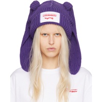 찰스 제프리 리버보이 Charles Jeffrey LOVERBOY Purple Chunky Rabbit Beanie 241101F014001