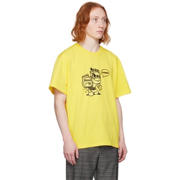  찰스 제프리 리버보이 Charles Jeffrey LOVERBOY Yellow 90s T-Shirt 241101M213007