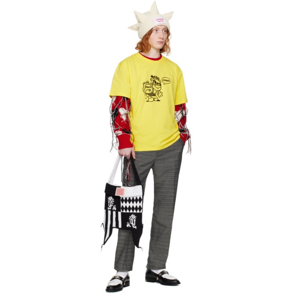  찰스 제프리 리버보이 Charles Jeffrey LOVERBOY Yellow 90s T-Shirt 241101M213007