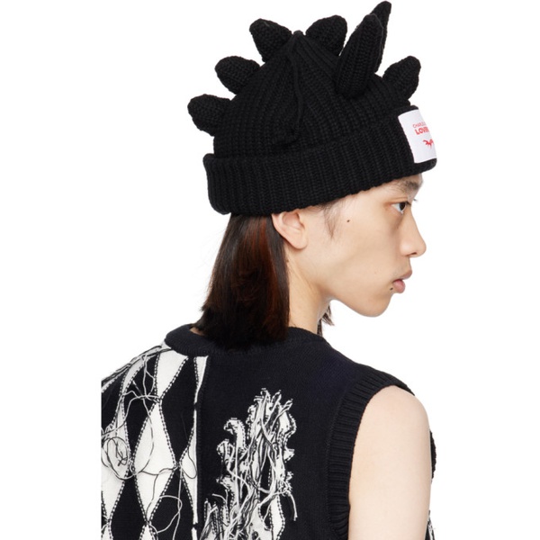  찰스 제프리 리버보이 Charles Jeffrey LOVERBOY Black Chunky Dragon Beanie 241101M138026