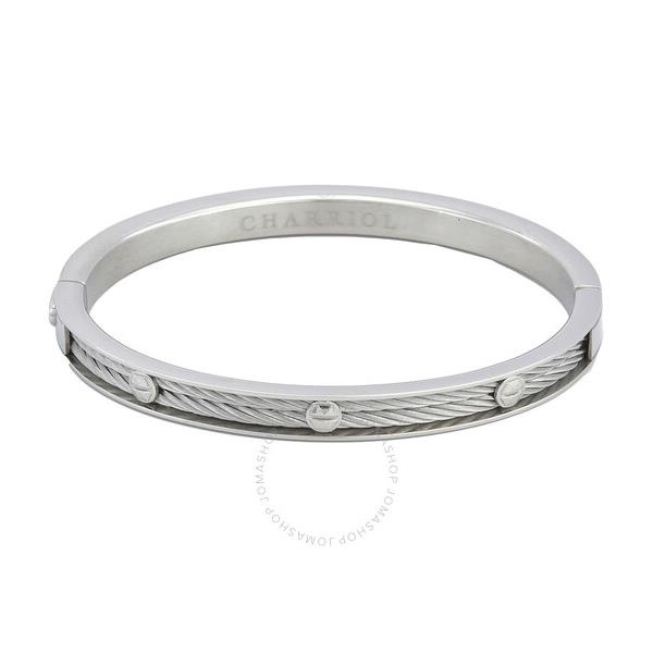  Charriol Forever Eternity Stainless Steel Cable Bangle 04-101-1139-27M