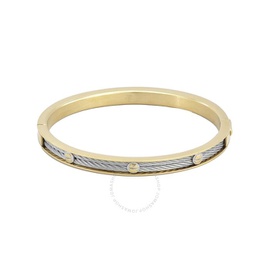 Charriol Forever Eternity Yellow Gold PVD Steel Cable Bangle 04-104-1139-27M