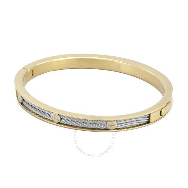  Charriol Forever Eternity Yellow Gold PVD Steel Cable Bangle 04-104-1139-27M