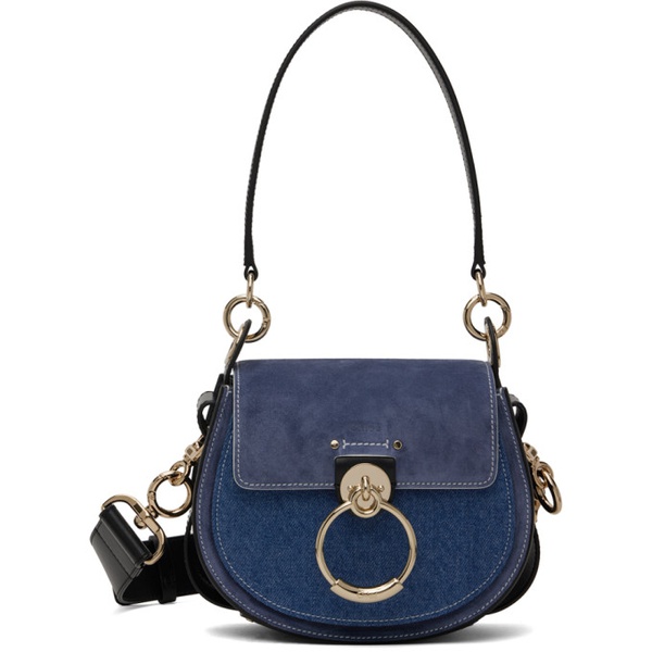 끌로에 Chloe Blue & Black Small Tess Bag 241338F048011