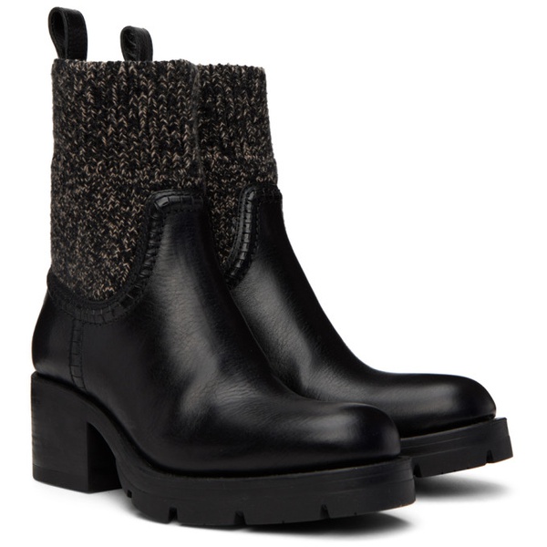 끌로에 Chloe Black Neva Sock Boots 222338F113037