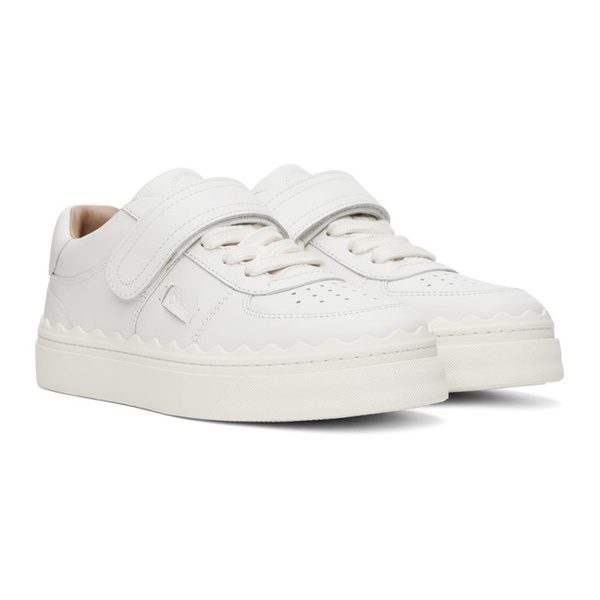 끌로에 Chloe White Strap Lauren Sneaker 222338F128017