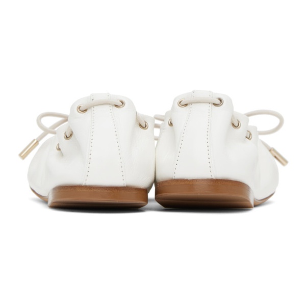 끌로에 Chloe White Oracia Ballerina Flats 231338F118009