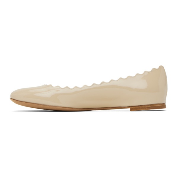 끌로에 Chloe Beige Lauren Ballerina Flats 231338F118014