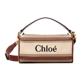 Chloe Beige & Brown Woody Tube Shoulder Bag 242338F048002