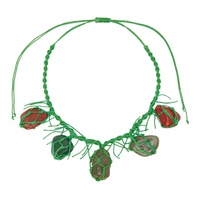 초포바 로위나 Chopova Lowena Green Macrame Necklace 231529F023013