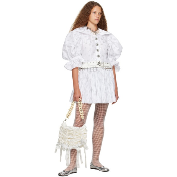  초포바 로위나 Chopova Lowena SSENSE Exclusive White Wedding Mini Pearl Bag 232529F048007