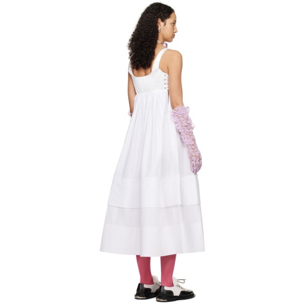  초포바 로위나 Chopova Lowena White Foray Midi Dress 241529F054001