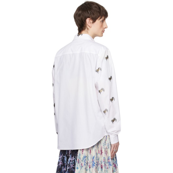  초포바 로위나 Chopova Lowena White Embroidered Shirt 241529M192003