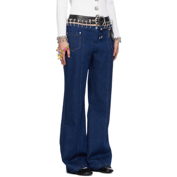  초포바 로위나 Chopova Lowena Blue Bump Carabiner Jeans 241529F069001