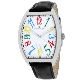 Christian Van Sant MEN'S Royalty II Leather White Dial Watch CV0379