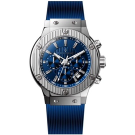 Christian Van Sant MEN'S Monarchy Chronograph Rubber Blue Dial Watch CV8142