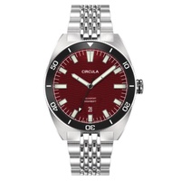Circula MEN'S Aquasport Ii Stainless Steel Red Dial Watch AE-ST-RS+SB-A
