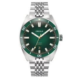 Circula MEN'S Aquasport Ii Stainless Steel Green Dial Watch AE-ST-PG+SB-A