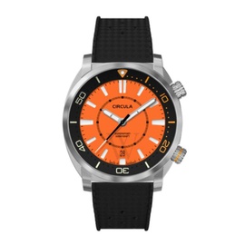 Circula MEN'S Supersport Rubber Orange Dial Watch SE-ST-OS