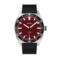 Circula MEN'S Aquasport Ii Rubber Red Dial Watch AE-ST-RS