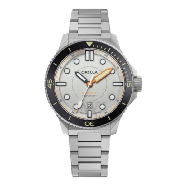  Circula MEN'S Divesport Titanium Titanium Grey Dial Watch DE-TR-GS+TH-T