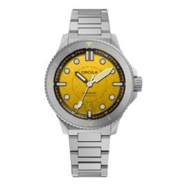 Circula MEN'S Divesport Titanium Titanium Yellow Dial Watch DE-TR-JT+TH-T