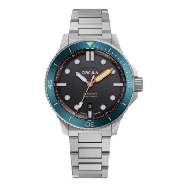  Circula MEN'S Divesport Titanium Titanium Black Dial Watch DE-TR-SP+TH-T
