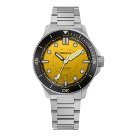 Circula MEN'S Divesport Titanium Titanium Yellow Dial Watch DE-TR-JS+TH-T